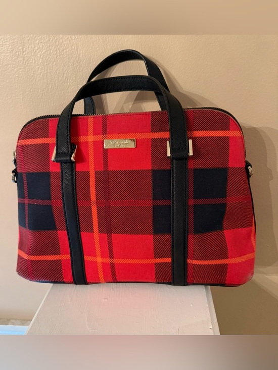 kate spade Handbags - KATE SPADE NEWBURY RED TARTAN PLAID TOP HANDLE CROSSBODY RACHELLE SATCHEL (EUC)